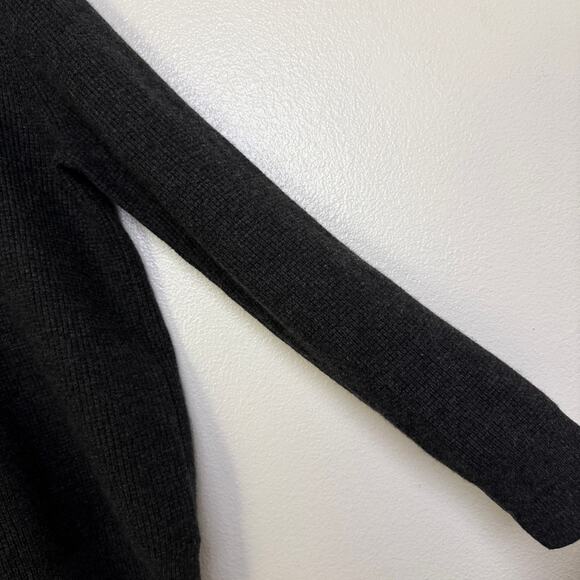 Daniel Hecter 2 Ply Cashmere Sweater Mens Large Grey Pullover Long Sleeve Waffle - Picture 5 of 9